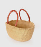 Bolga Picnic Basket w/ Leather Handles
