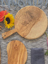 Round Cheese Board of Olivewood - 12” x 8”