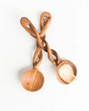 CW Spiral Salad Servers of Olivewood - Large