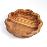 Carre Scalloped Dish of Olivewood
