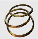 HD Brass Bangle - Hammered