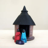 Nativity Hut of Kisii Stone - 5-piece