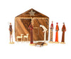 10-piece Nativity & Stable of Banana Fiber