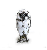 Snowy Owl of Recycled Metal