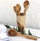 Vase/Spoon Holder of Olivewood - S