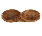 GC Double Olivewood Bowl w/ Batik Bone Inlay