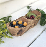 2-Section Appetizer Bowl of Olivewood