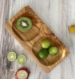 2-Side Appetizer Tray of Olivewood - Rect.