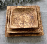 Square Bowl Set of Olivewood