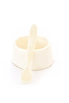 White Bone Salt Cup & Spoon