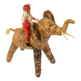 Santa on Elephant of Banana Fiber