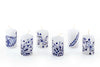 Kapula Candles - Henna Blue on White