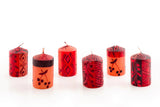 Kapula Hand Painted Candles - Berry Blaze