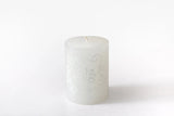 Kapula Hand Painted Candles - White on White