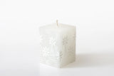 Kapula Hand Painted Candles - White on White