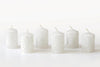 Kapula Hand Painted Candles - White on White