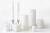 Kapula Hand Painted Candles - White on White