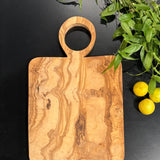 Rectangular Cutting Board of Olivewood with Large Hole