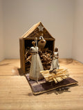 Crèche Nativity of Banana Leaf & Sisal - 4-Piece Set