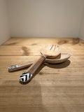 Salad Servers of Jacaranda w/  Batik Bone Inlay