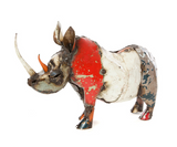 Rhino of Recycled Oil Drum