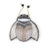 Kioni Winged-Heart Beetle Beaded Brooch