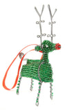 Reindeer Ornament of Beaded Wire