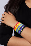 Rainbow Bracelet - Beaded Leather