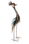 Crowned Crane of Upcycled Metal