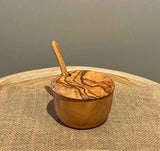 Sugar Bowl with Spoon - Olivewood