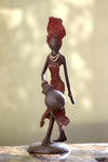 "Water Bearer In Red" Lost Wax Bronze Sculpture